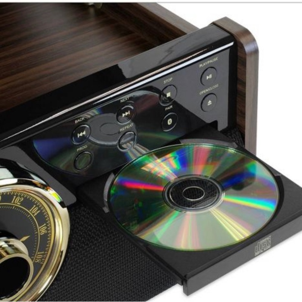 Pre- owned Victrola Empire Mid Century Modern Bluetooth Record Player - Espresso